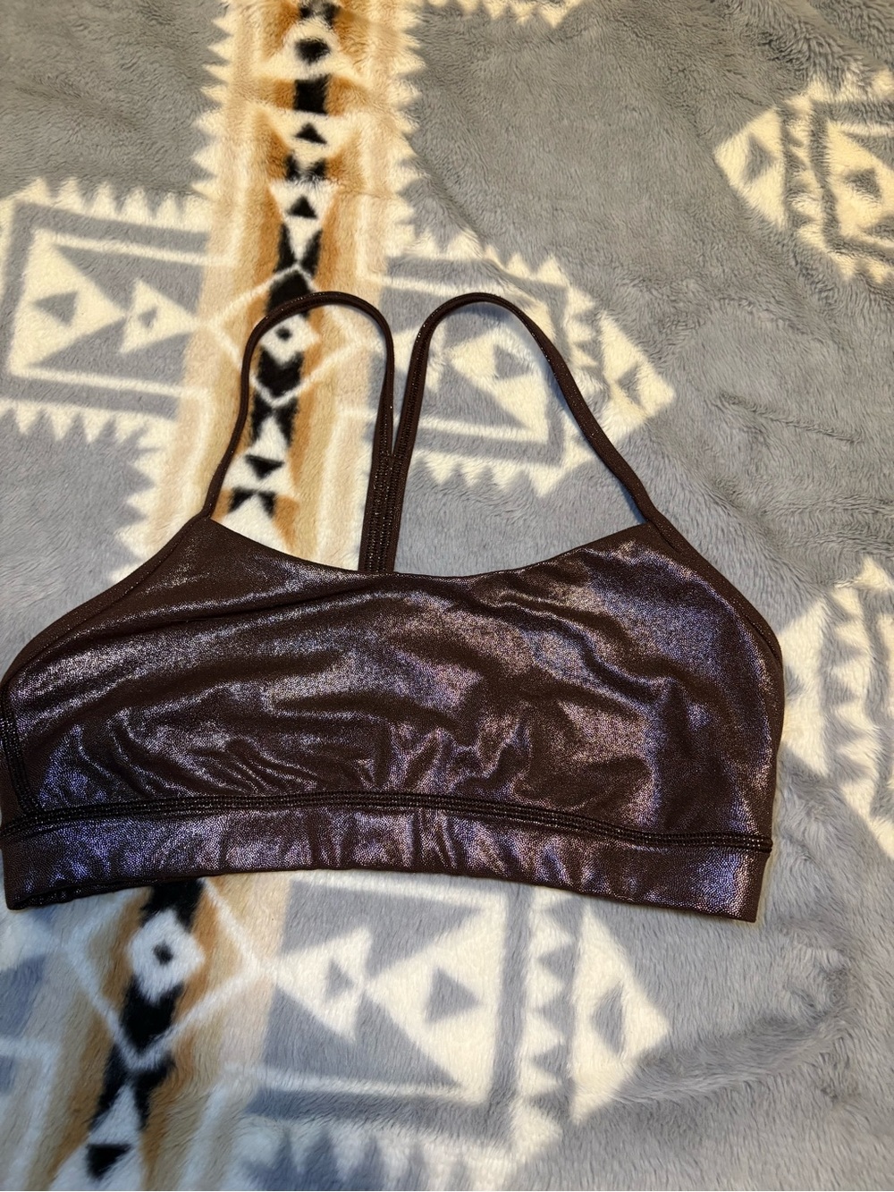 lululemon athletica Brown Shimmer Strappy Bralette
